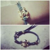 Pulseira Camurcinha com Caveira P07